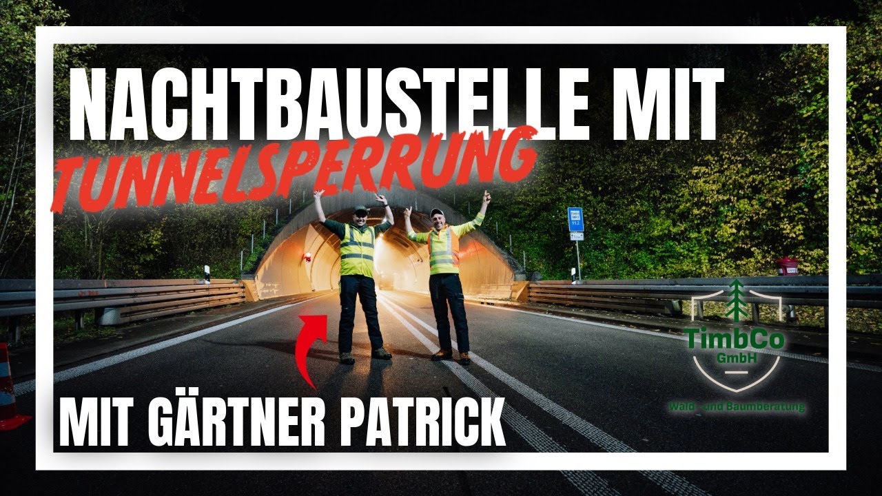 Gehölzarbeiten am Tunnelportal unter Vollsperrung | Nachtbaustelle in Waldkirch | TimbCo GmbH