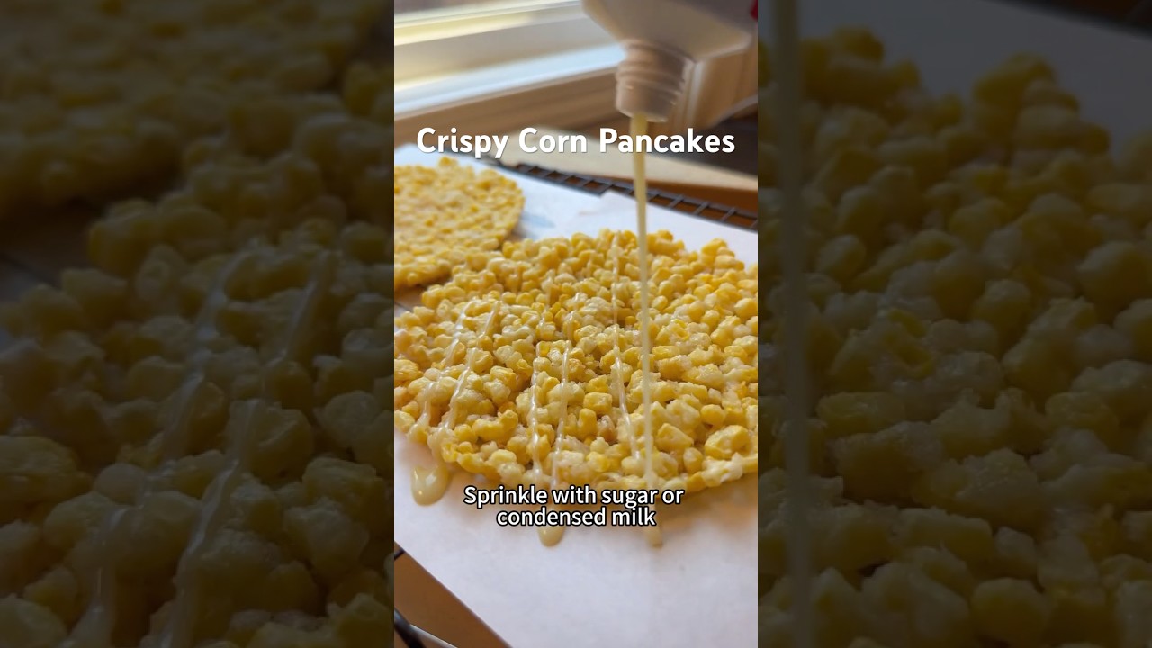 Crispy corn pancakes are the perfect treat. 🌽 #shorts #corn #easyrecipes #recipe #chinesefood