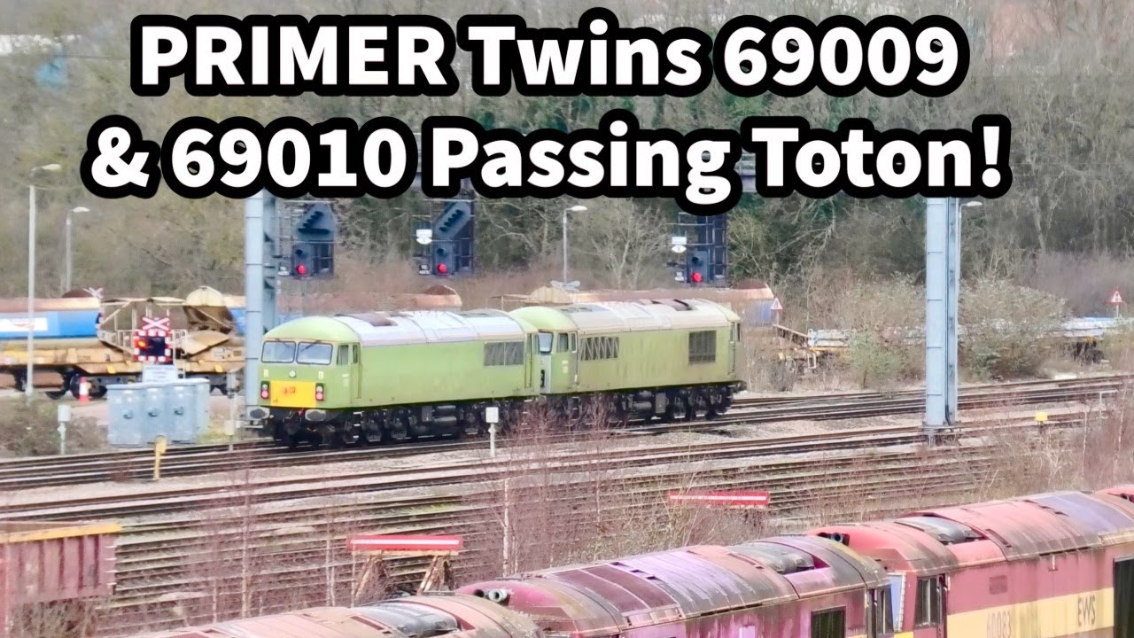 NON-PAINTED Primer TWINS 69009 & 69010 Passing Toton! Plus 60081 & Engineers Rake Setting Back!