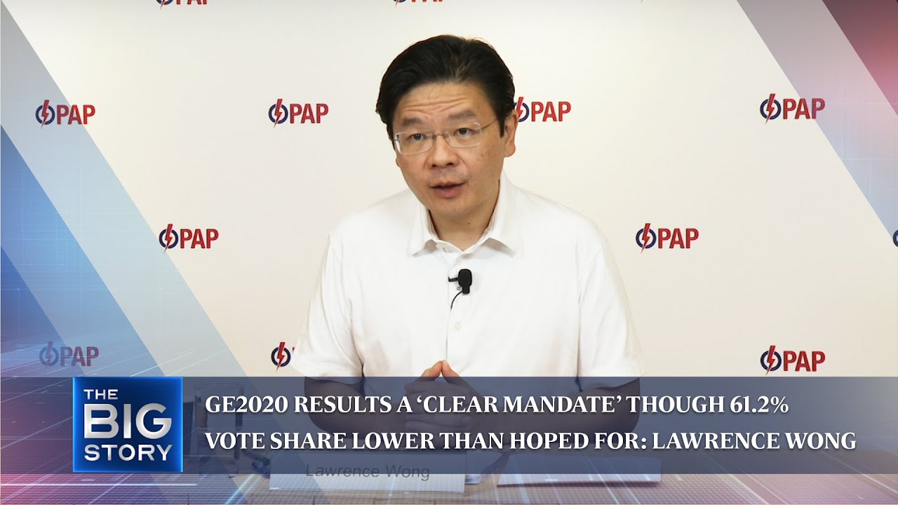 [FULL] GE2020 results a ‘clear mandate’ though 61.2% vote share lower than hoped for: Lawrence Wong