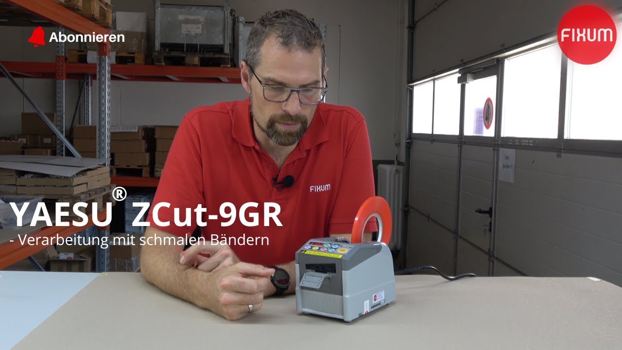 Verarbeitung schmaler Klebebänder im Bandspender YAESU® ZCut-9GR