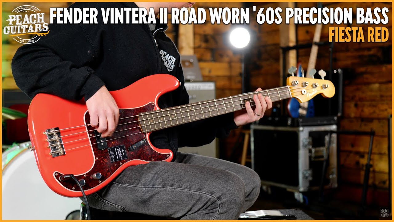 Fender Vintera II Road Worn '60s Precision Bass - Rosewood - Fiesta Red