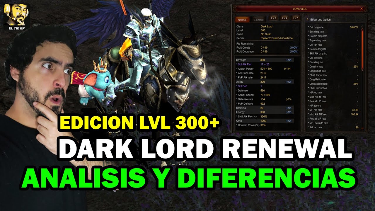 DARK LORD LVL 300+ QUE TANTO FUNCIONA! FIRE BURST VS CHAOTIC😱🔥l Mu online S19.1.3