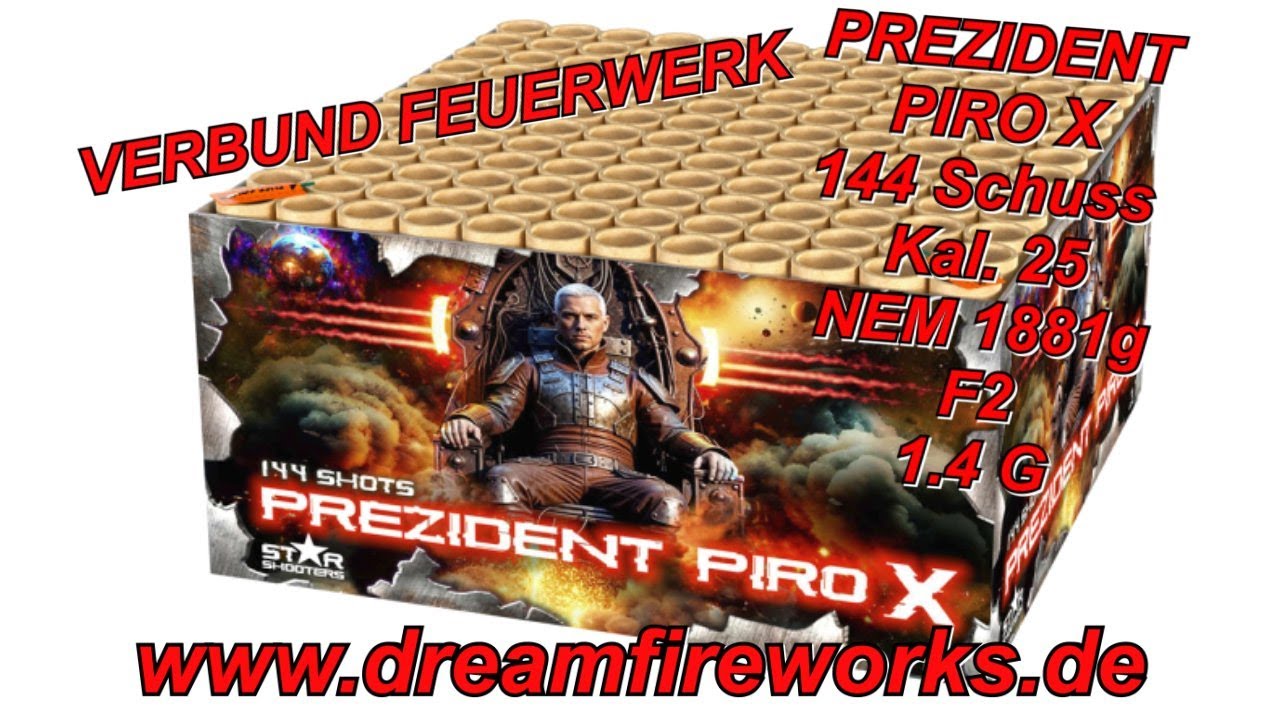 Prezident Piro X - 04229 | CAT F2 | Official video www.dreamfireworks.de