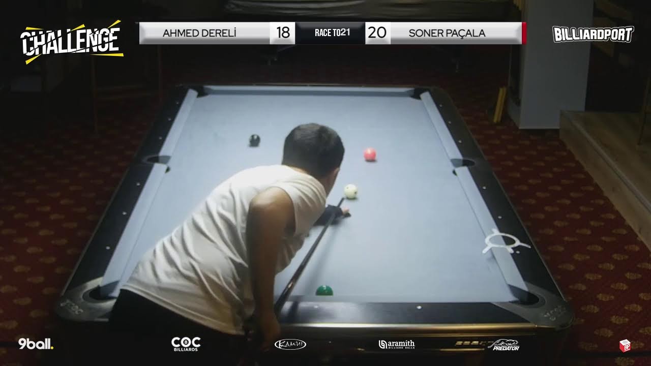 Ahmed Dereli VS Soner Paçala Race to 21 9ball challenge