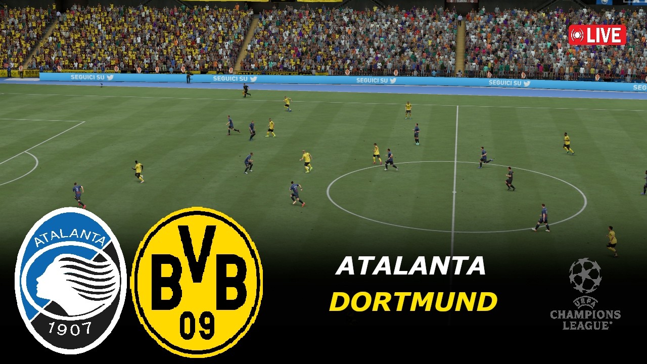 🔴Atalanta vs Dortmund LIVE | Champions League 2026 | eFootball Pes21 Simulation