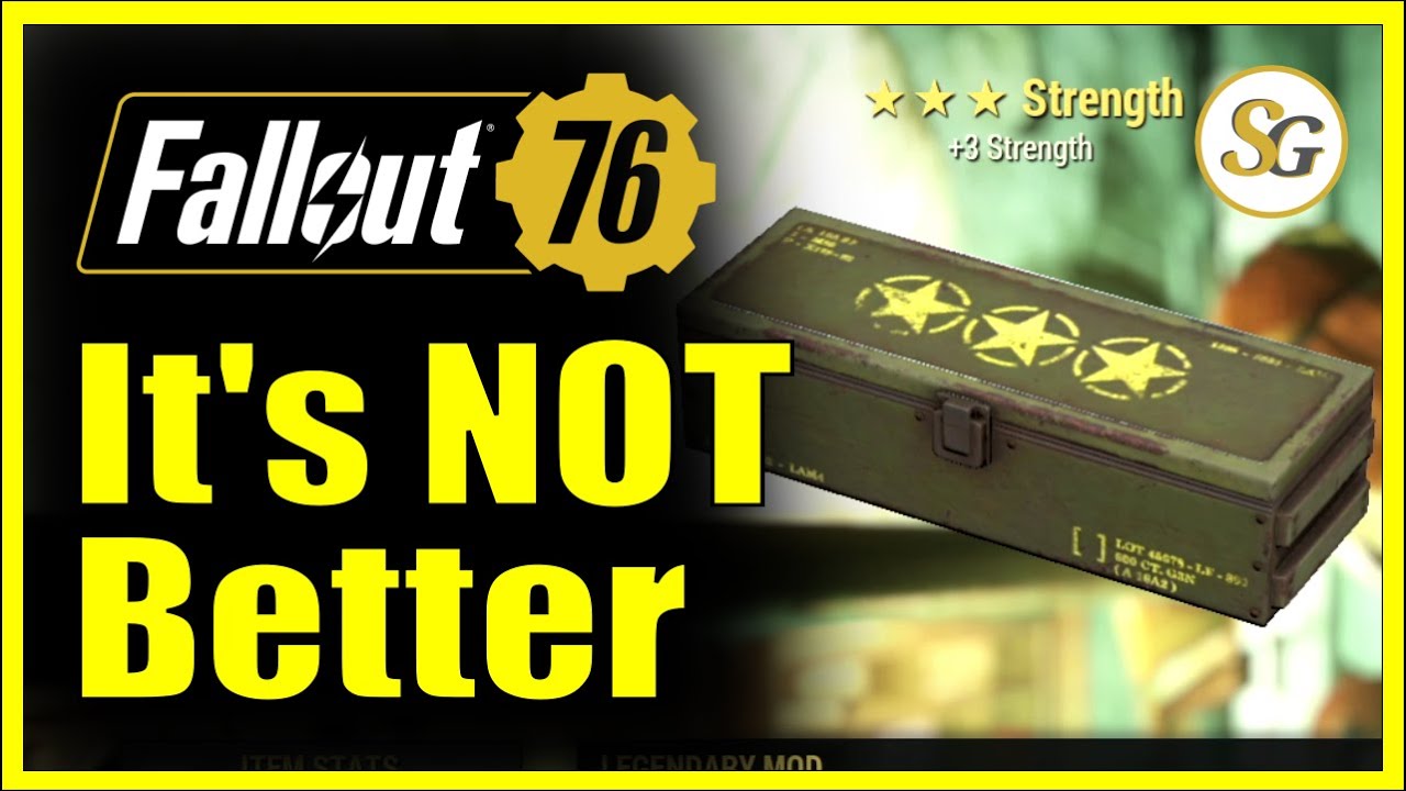Deep dive analysis of the Legendary Crafting System - #Fallout76