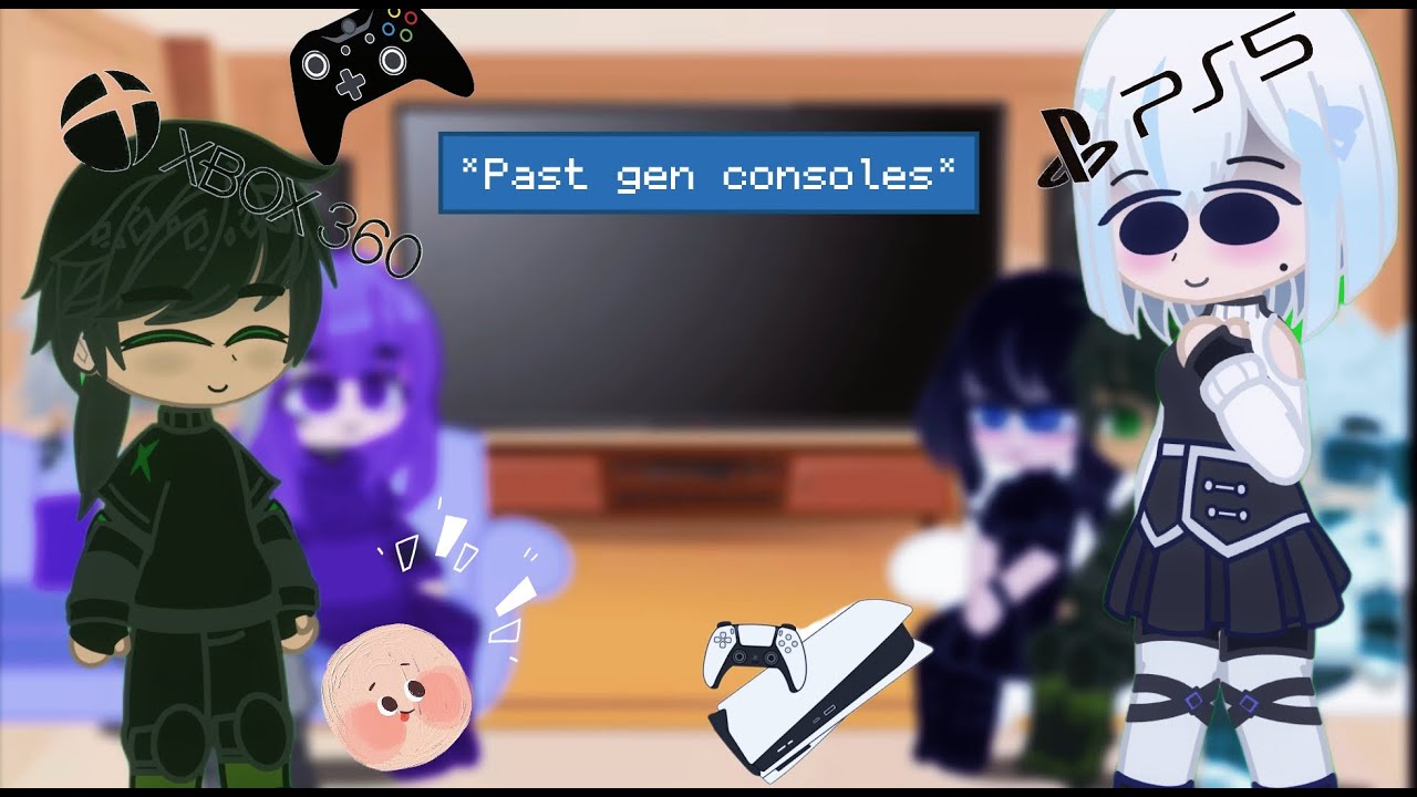Past gen consoles react to future + memes // Gacha club || reaction video.