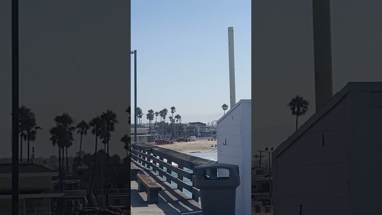 Fisherman with his cart going home from the Beach Pier