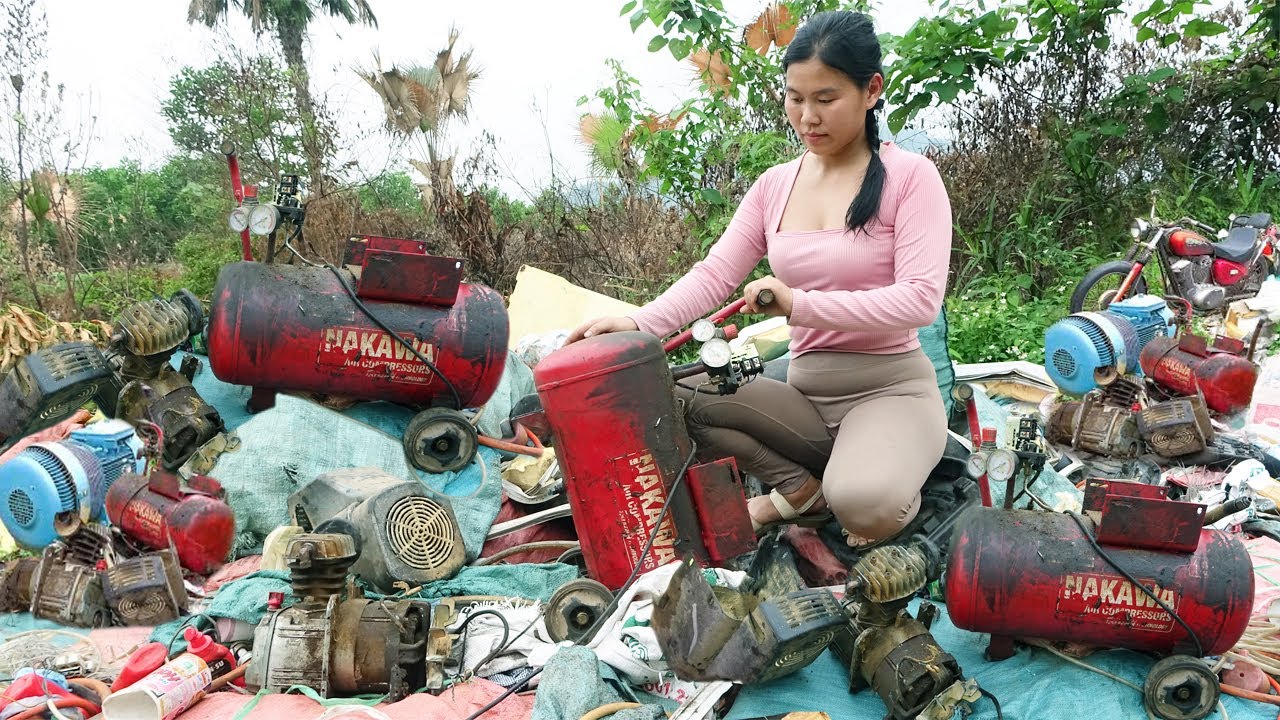 Mechanical Girl: Electric Motor Repair, Restoring an Air Compressor and Restoration Old Motorcycles
