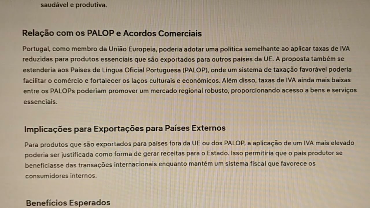 Proposta de isenção de IVA sobre Produção Nacional