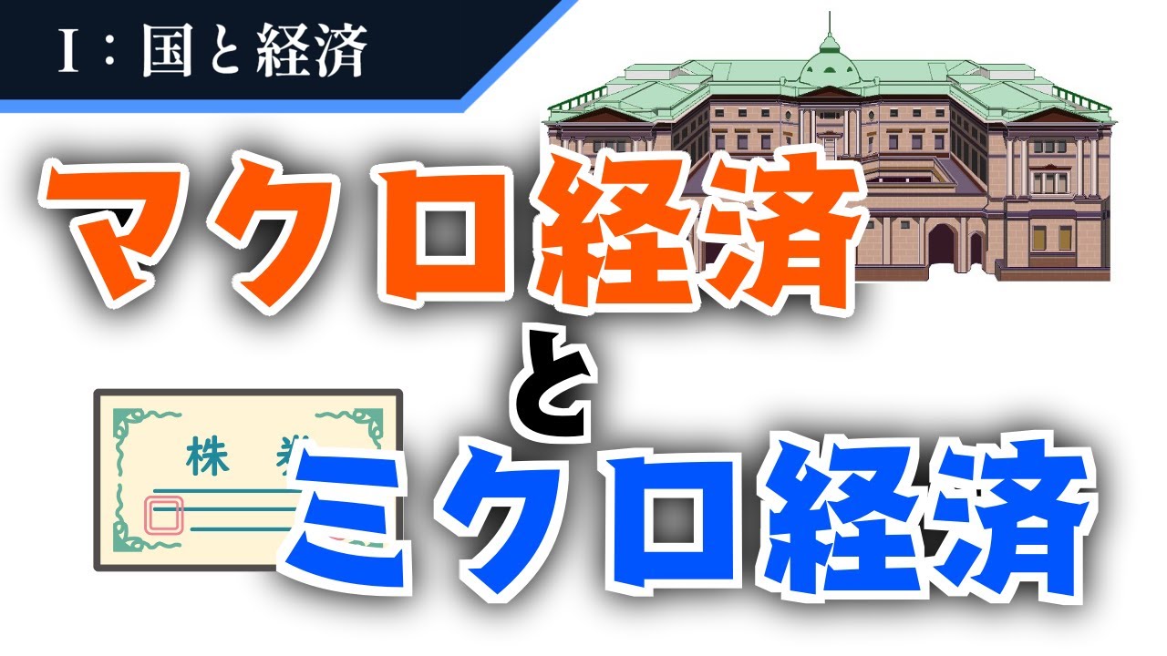 【マクロ経済、ミクロ経済とは？】１分でわかりやすく解説！【国と経済】#6