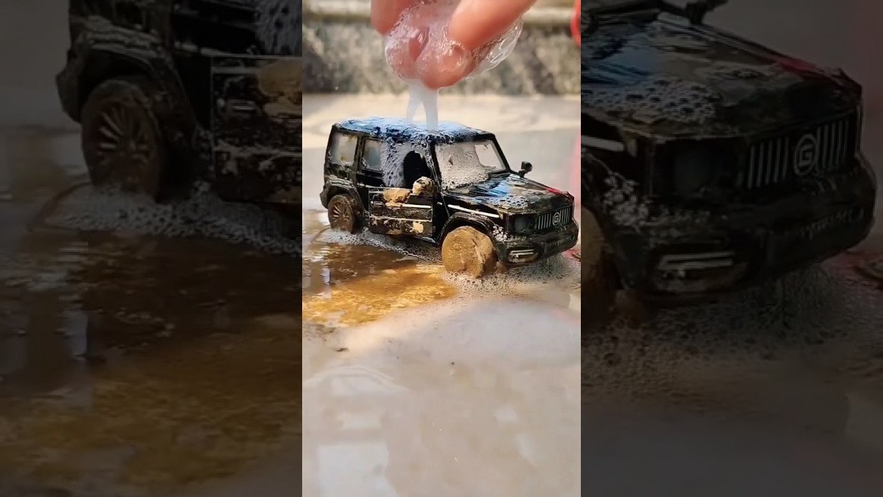 Car mud washing after off-road 💦💧| Mercedes Benz G-Wagon | Diecast scale model cars drift कार धुलाई