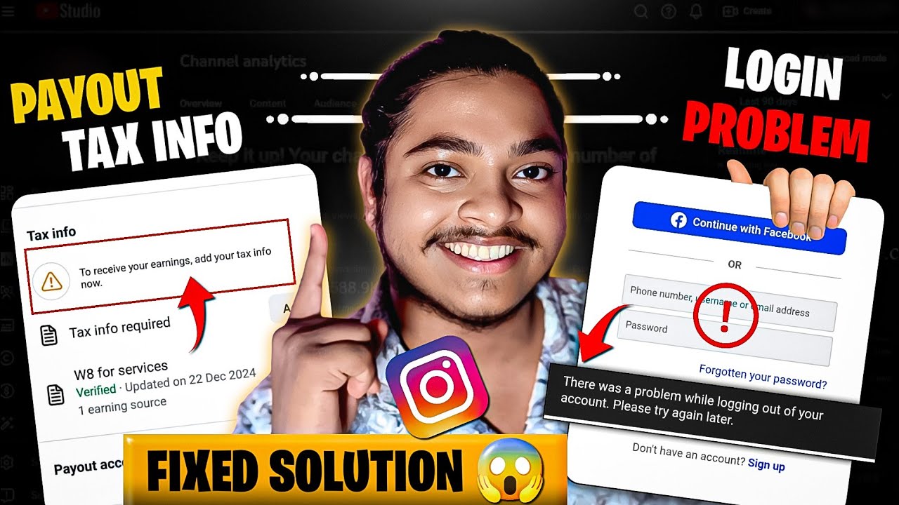 How to Fix Instagram Tax Info Login Problem 😰 How to Fix Instagram Payout Problem ✅
