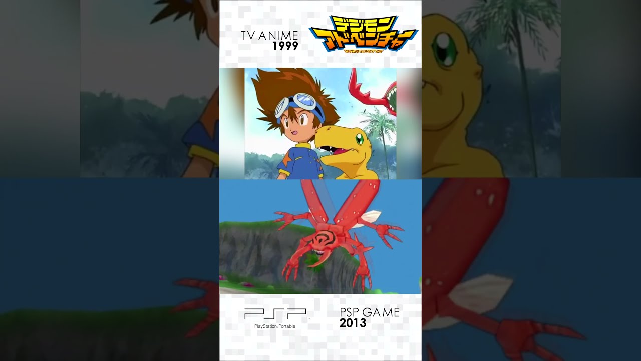 Digimon Adventure | PSP & Anime - Cutscenes Comparison