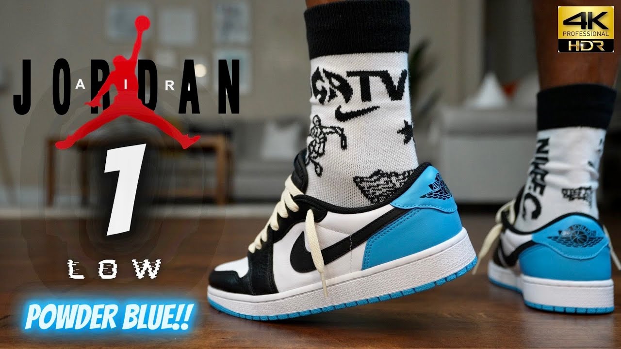 JORDAN 1 LOW OG POWDER BLUE // ПОДРОБНЫЙ ОБЗОР UNC И НА НОГАХ С ЗАМЕНАМИ НА ШНУРКИ‼️