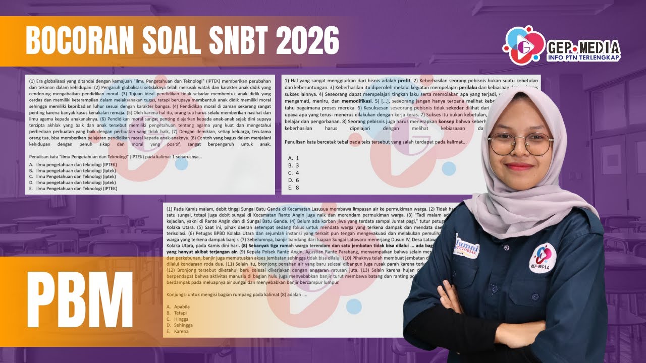 Bocoran Soal SNBT 2026 PBM | GEP Media