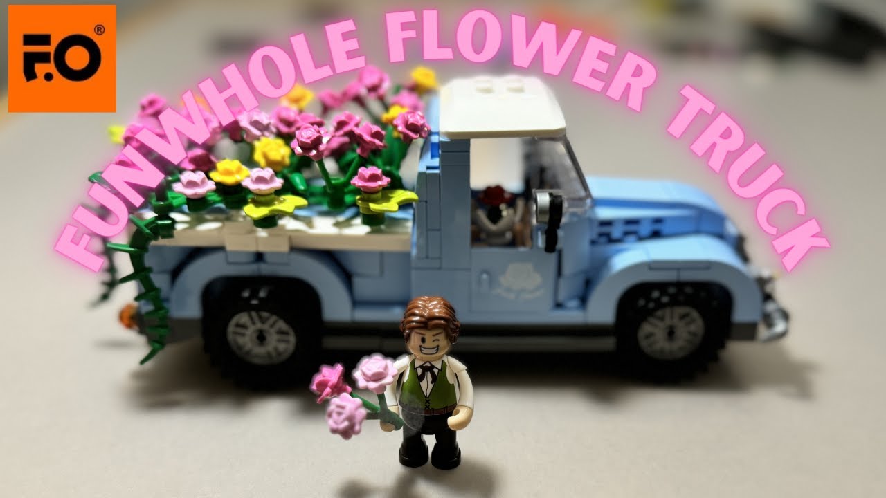 FUNWHOLE F9028 Flower Truck Speed Build and Review #speedbuild #funwhole #lego