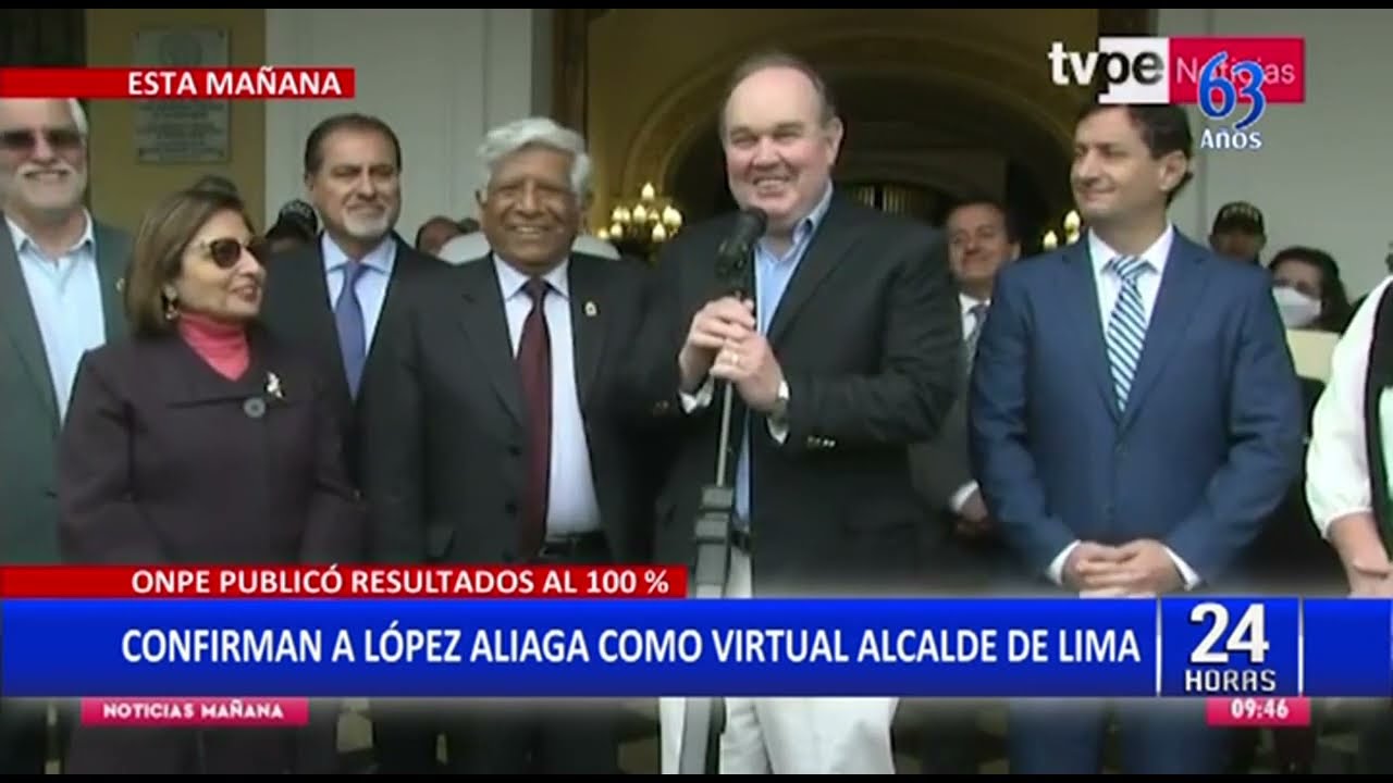 Electo alcalde de Lima Rafael L&oacute;pez Aliaga: 