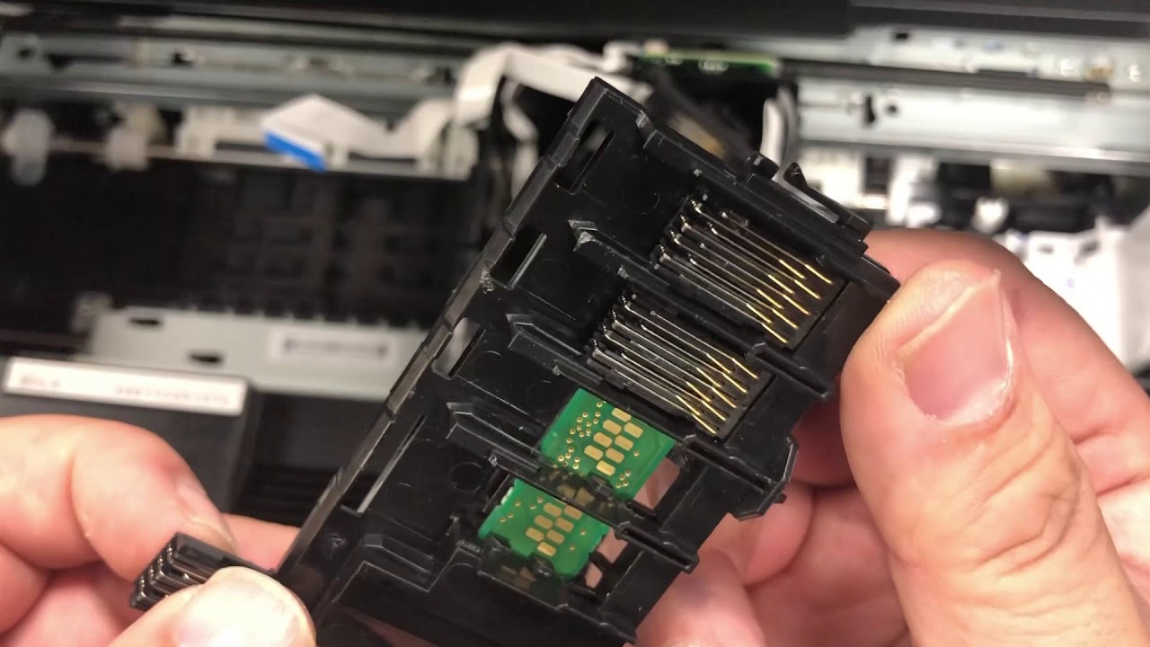 Исправление ошибки Epson «Картридж не распознан» — замена контактов микрочипа (9-контактный) CSIC