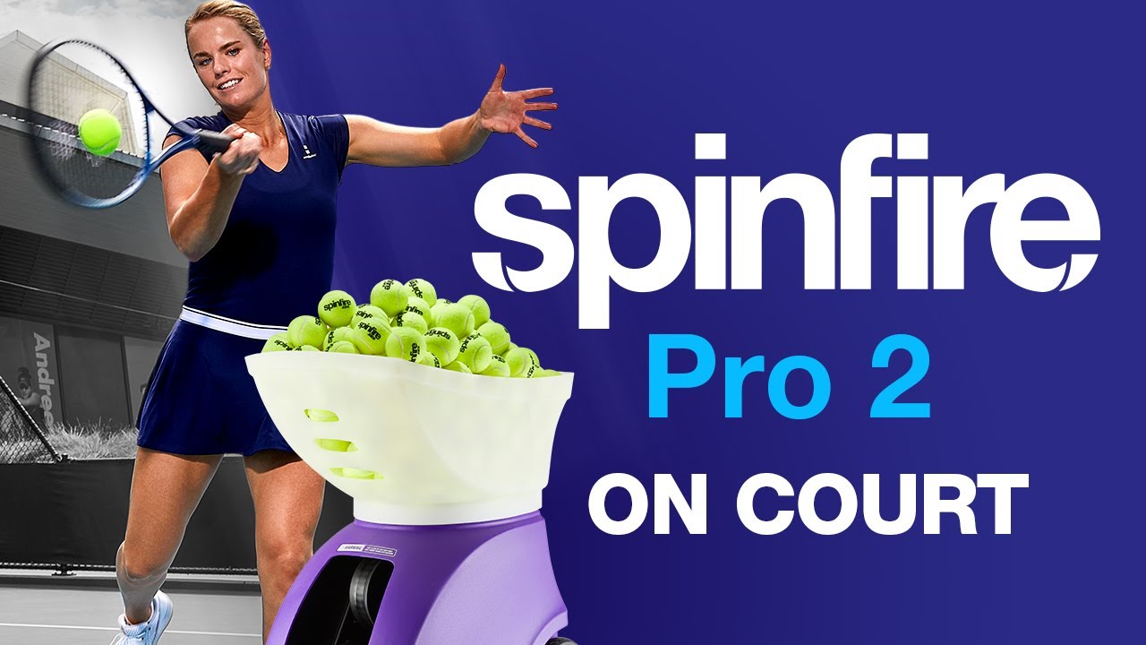 Spinfire Pro 2 Tennis Ball Machine - On Court