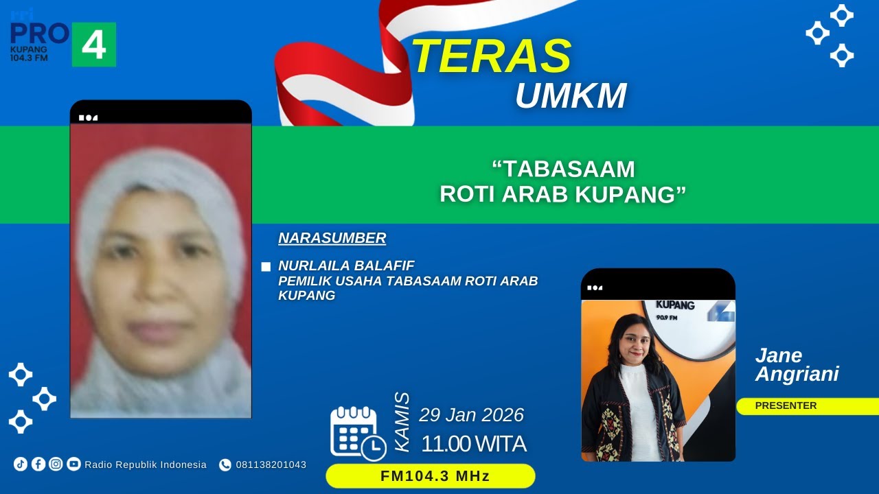 [LIVE] TERAS UMKM : TABASAAM ROTI ARAB KUPANG | 29 JANUARI 2026 | 11.00 WITA