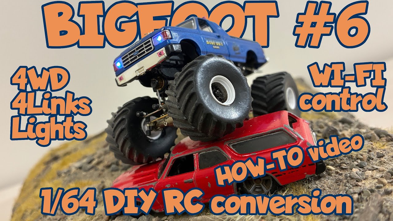 How to convert 1/64 diecast into RC (4WD, suspension, lights)