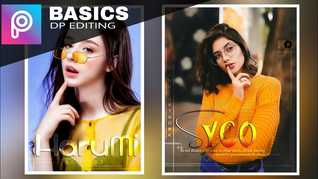 Stylish DP editing photo editing on Android phone ||picsart photo editing tutoring