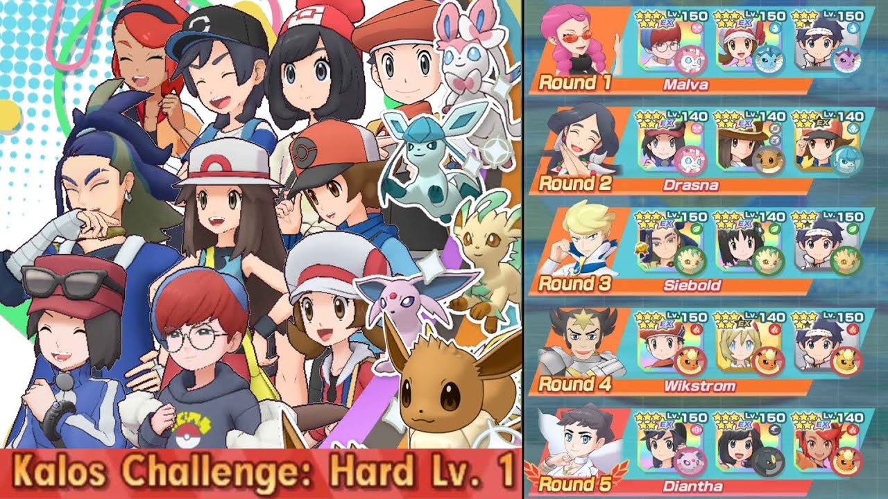 Champion Stadium (15K) with only Eevee-family Sync Pairs - Pokémon Masters EX