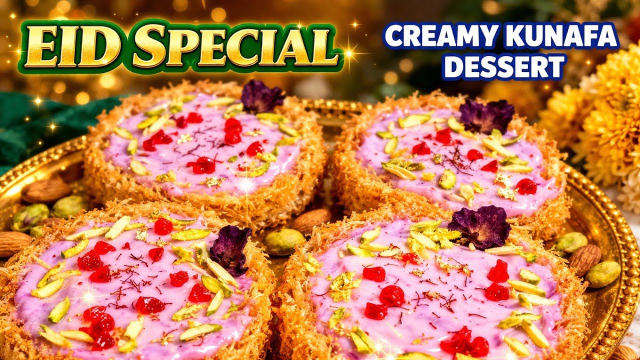 Creamy Kunafa Dessert | Eid Special  Custard Kunafa | Eid Dessert