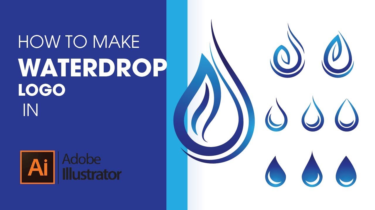 How to Make Waterdrop Logo /icon in Adobe illustrator