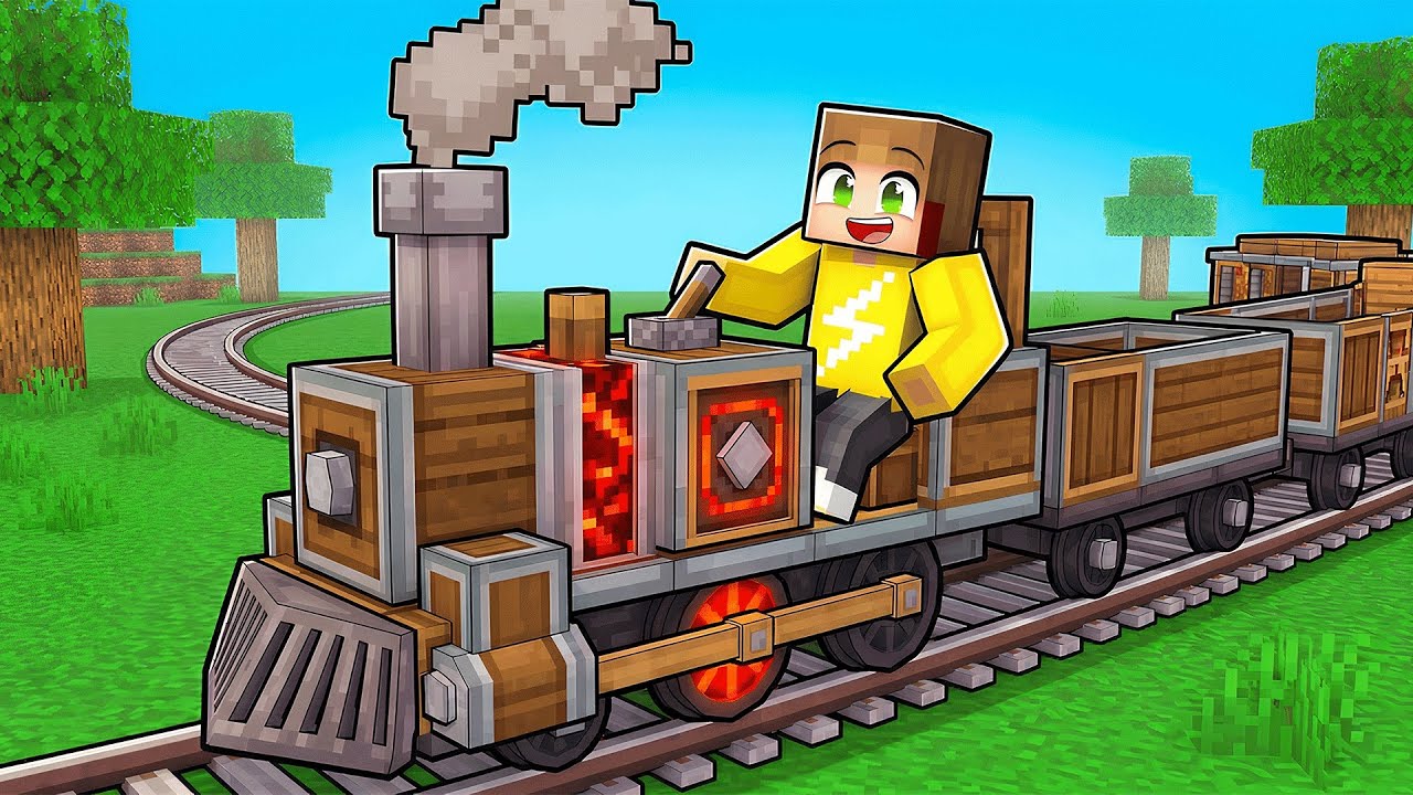 Vals Spelen Met Een Echte Trein in Minecraft