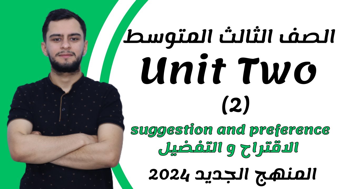 انكليزي الثالث متوسط ​​اليونت الثاني _ الاقتراح و التفضيل _ (Suggestion /Preference) _2024