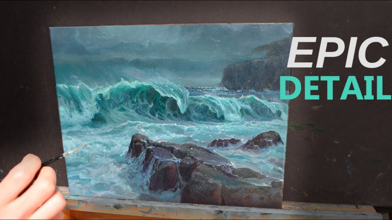 Breaking Waves Seascape with FOG | Oil Painting Tips