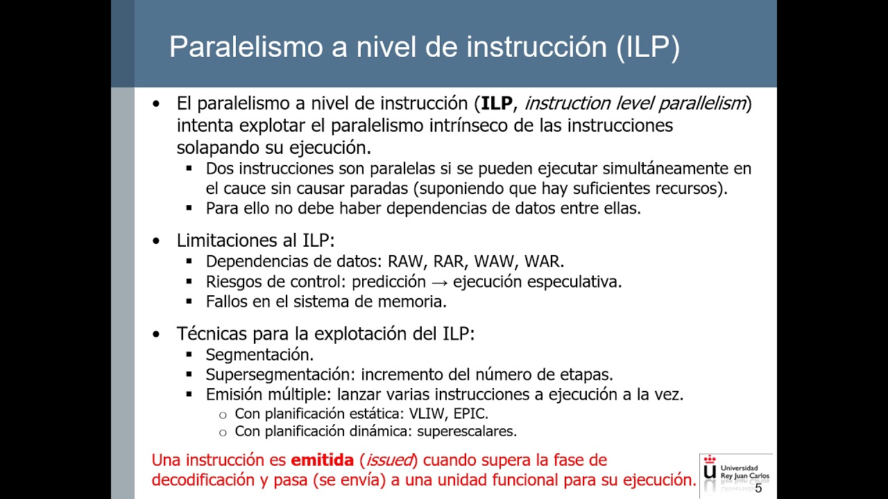 Introduccion al ILP / Procesadores de emisión múltiple