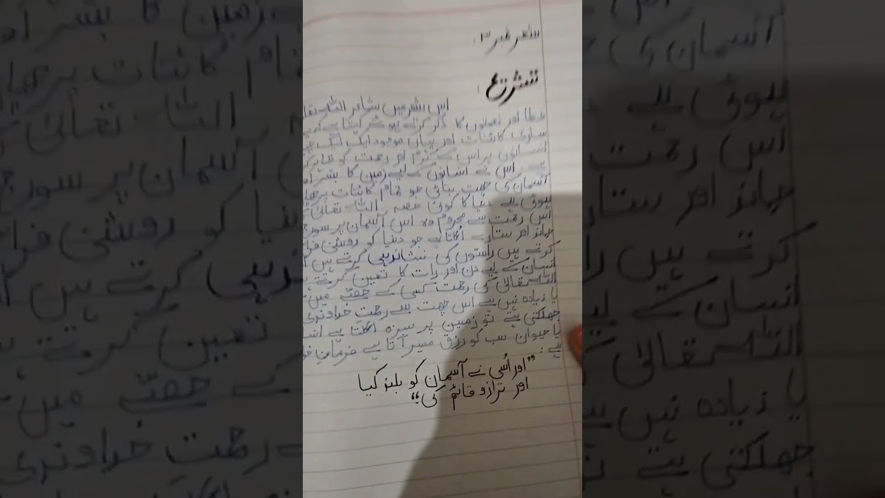 class 9 Urdu hamd tashreeh