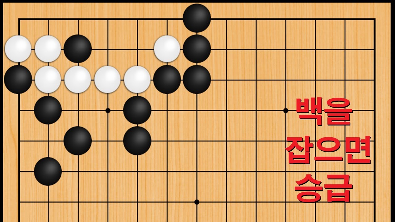 바둑 묘수 사활 - 훼방묘수가 나옵니다. 백을 잡아보세요
