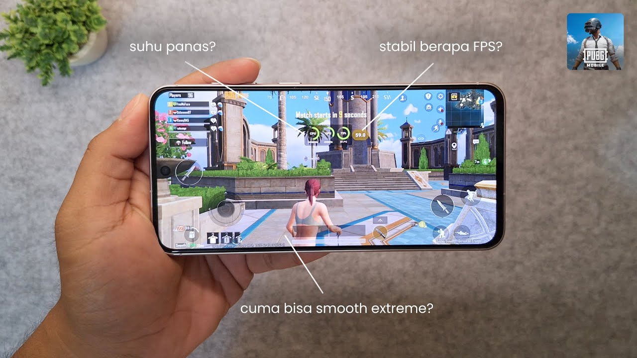 nyobain PUBG MOBILE di Samsung Galaxy A56 5G, dapet berapa fps? suhunya panas?