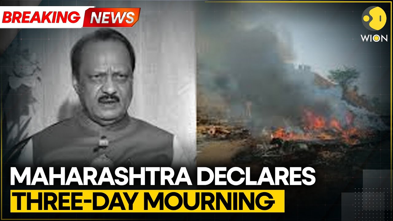 Ajit Pawar Plane Crash: Ajit Pawar Dies in Plane Crash, 3-Day Mourning Declared | WION BREAKING