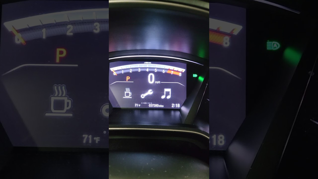 Сброс срока службы масла Honda CR-V 2019 года