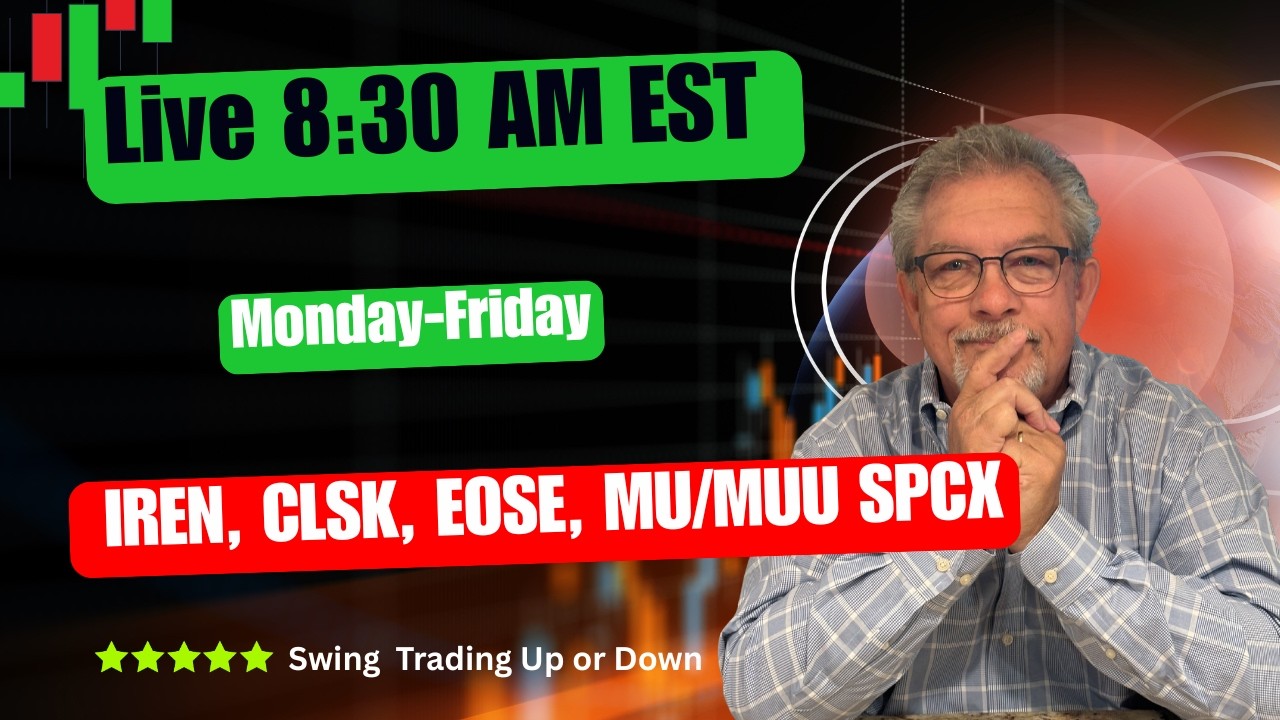 Charts & Targets: IREN, CLST, EOSE, MU/MUU, SPCX at 8:30 AM EST