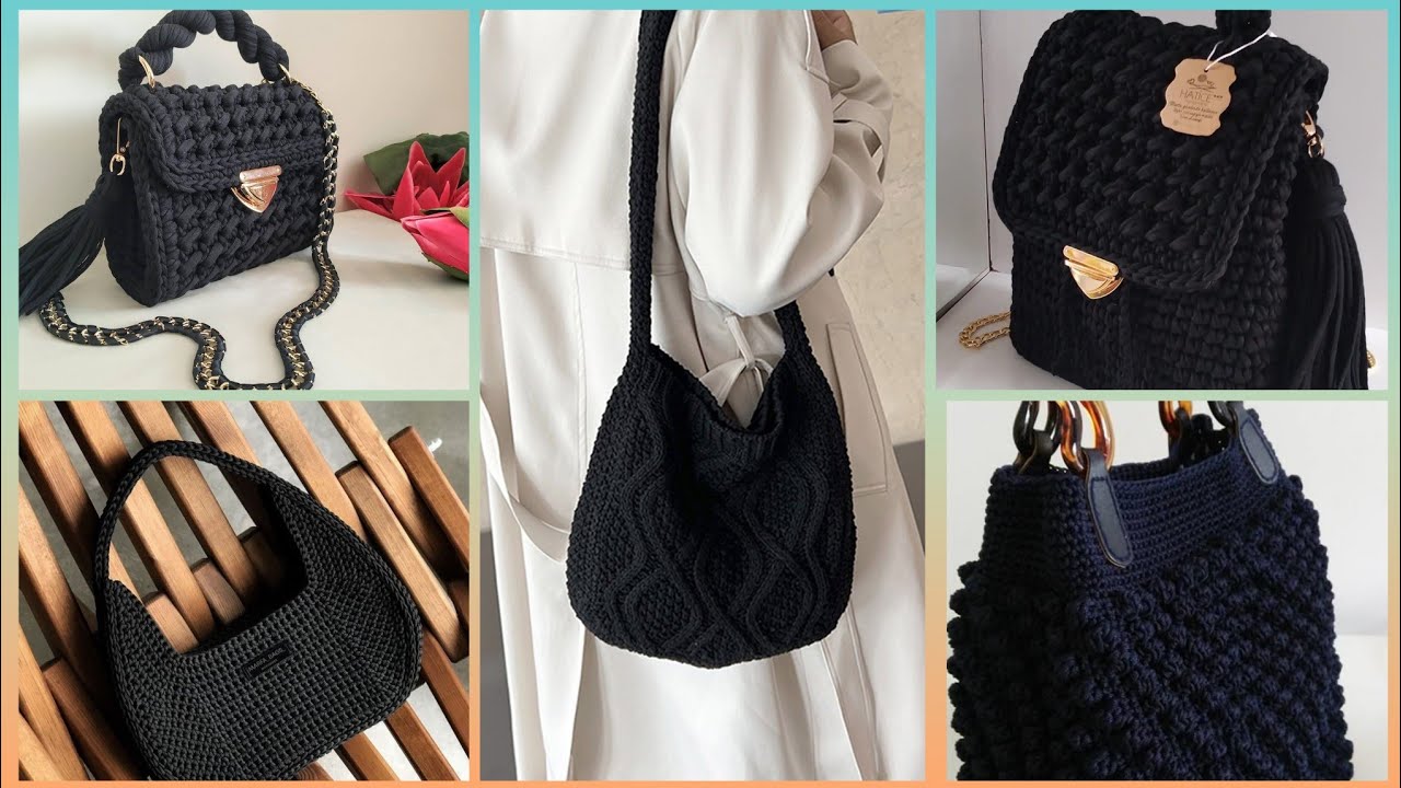Outstanding Crochet Black Bags Pattern Design 2024