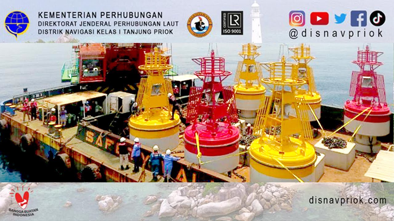 Pemasangan Sarana Bantu Navigasi Pelayaran (SBNP) di Alur Pelayaran Pelabuhan Patimban