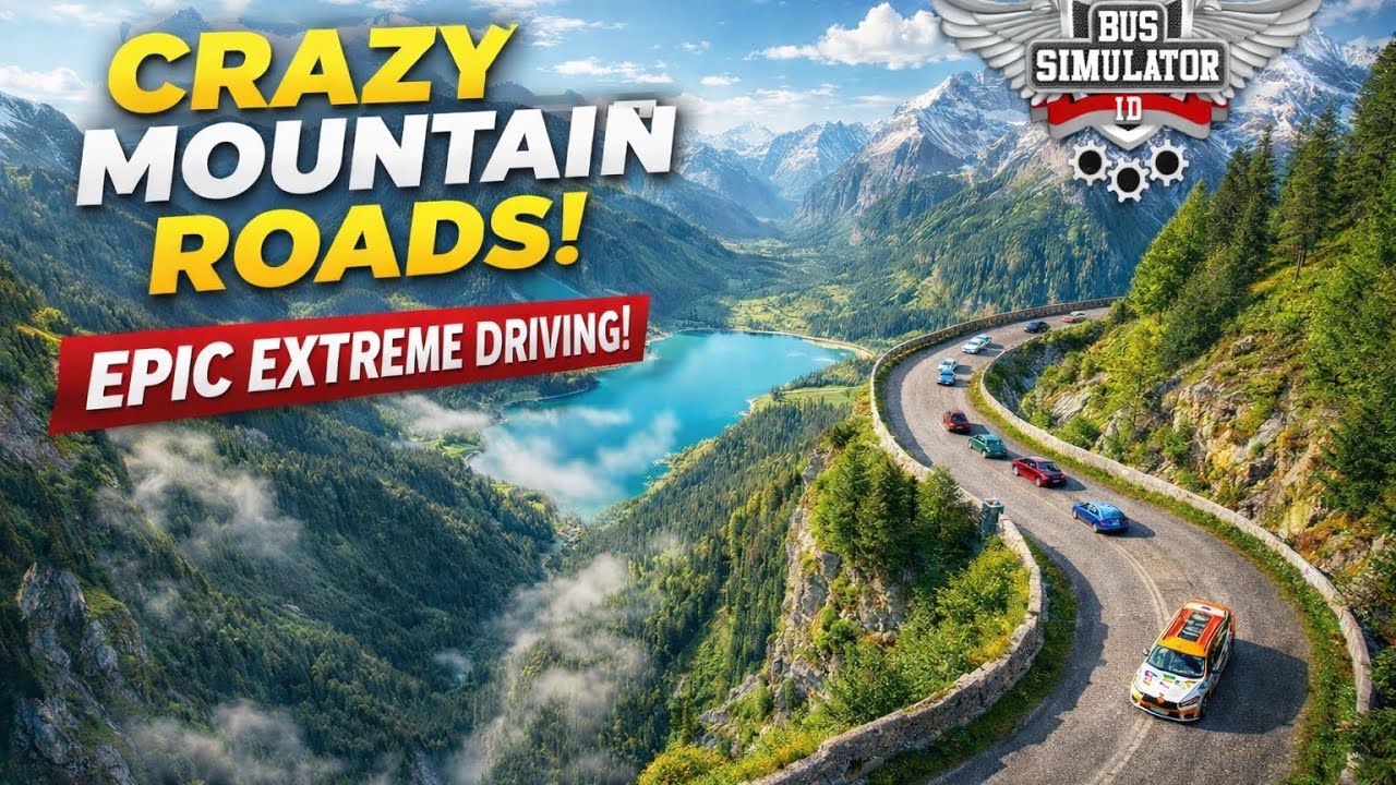 NEW Mountain Map Mod 😱 | Dangerous Roads in BUS Simulator Indonesia
