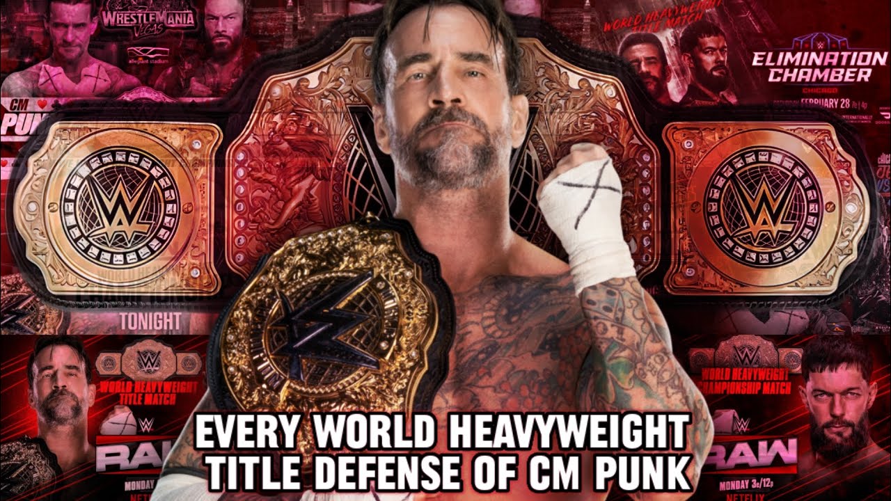 CM Punk || WWE World Heavyweight Title Defenses