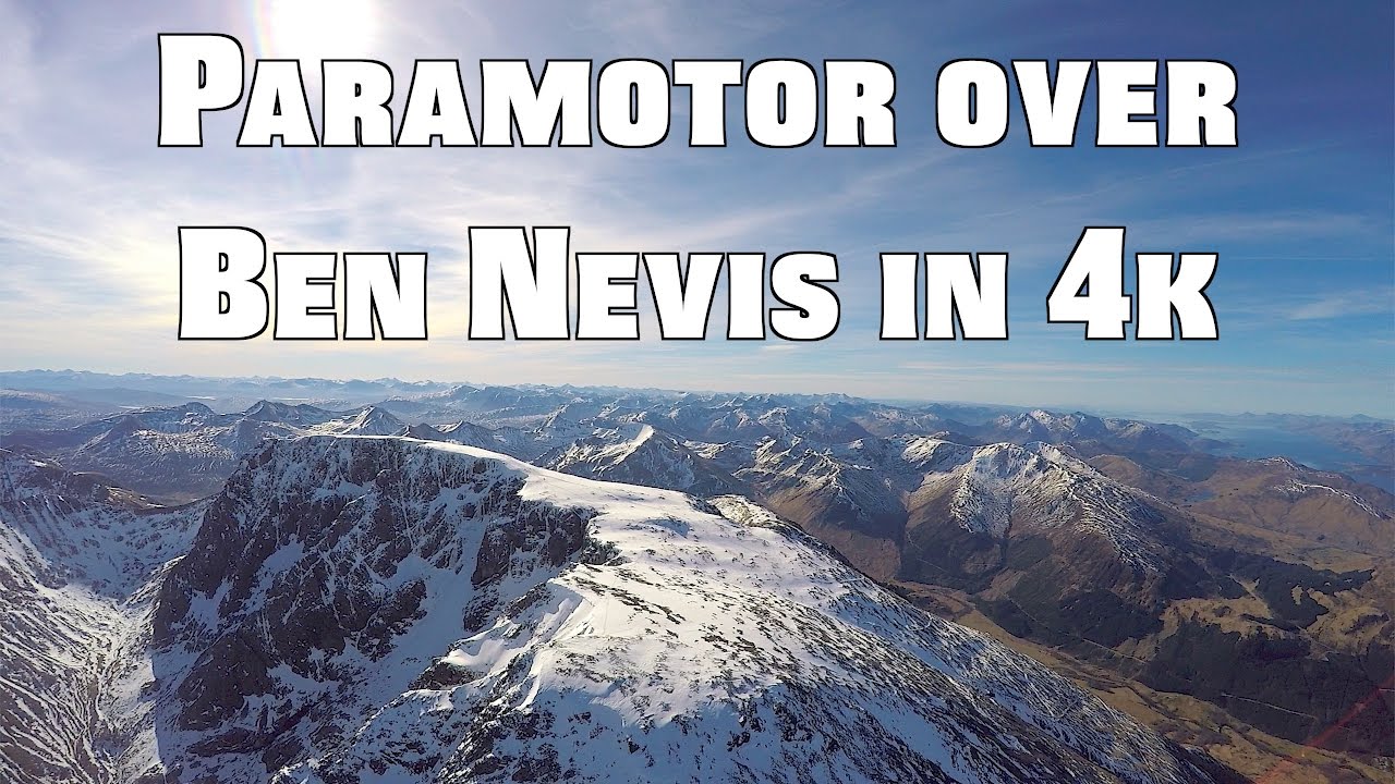 Paramotor over Ben Nevis, Scotland in 4k