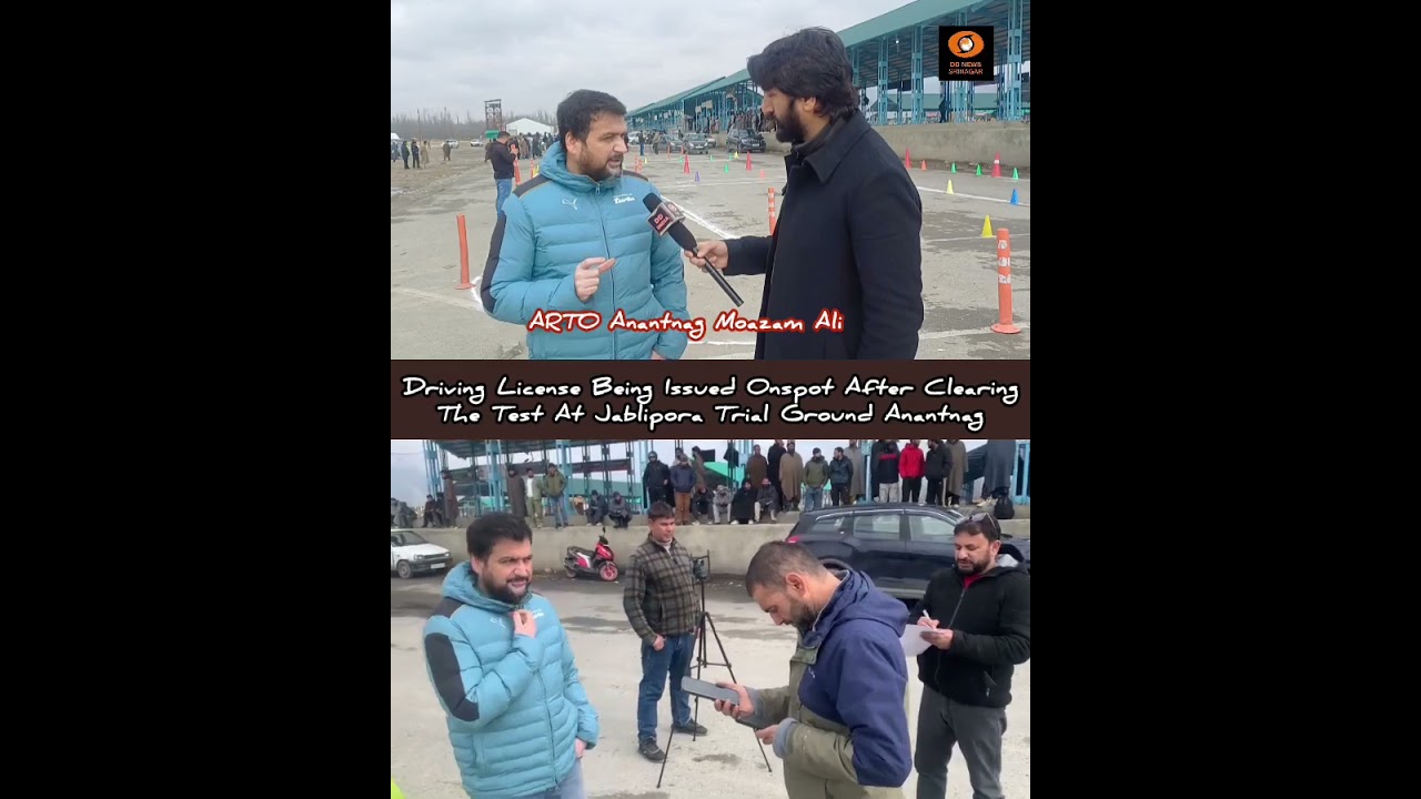 Driving Licenses Being Issued On Spot Just After Clearing Test At Jablipora Trial Ground Anantnag