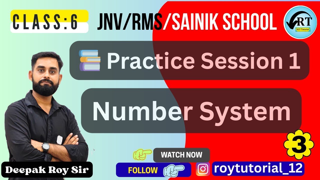 🔥 Types of Numbers Practice Questions | JNV/RMS/Sainik School 2026 Maths Preparation|#roytutorial 