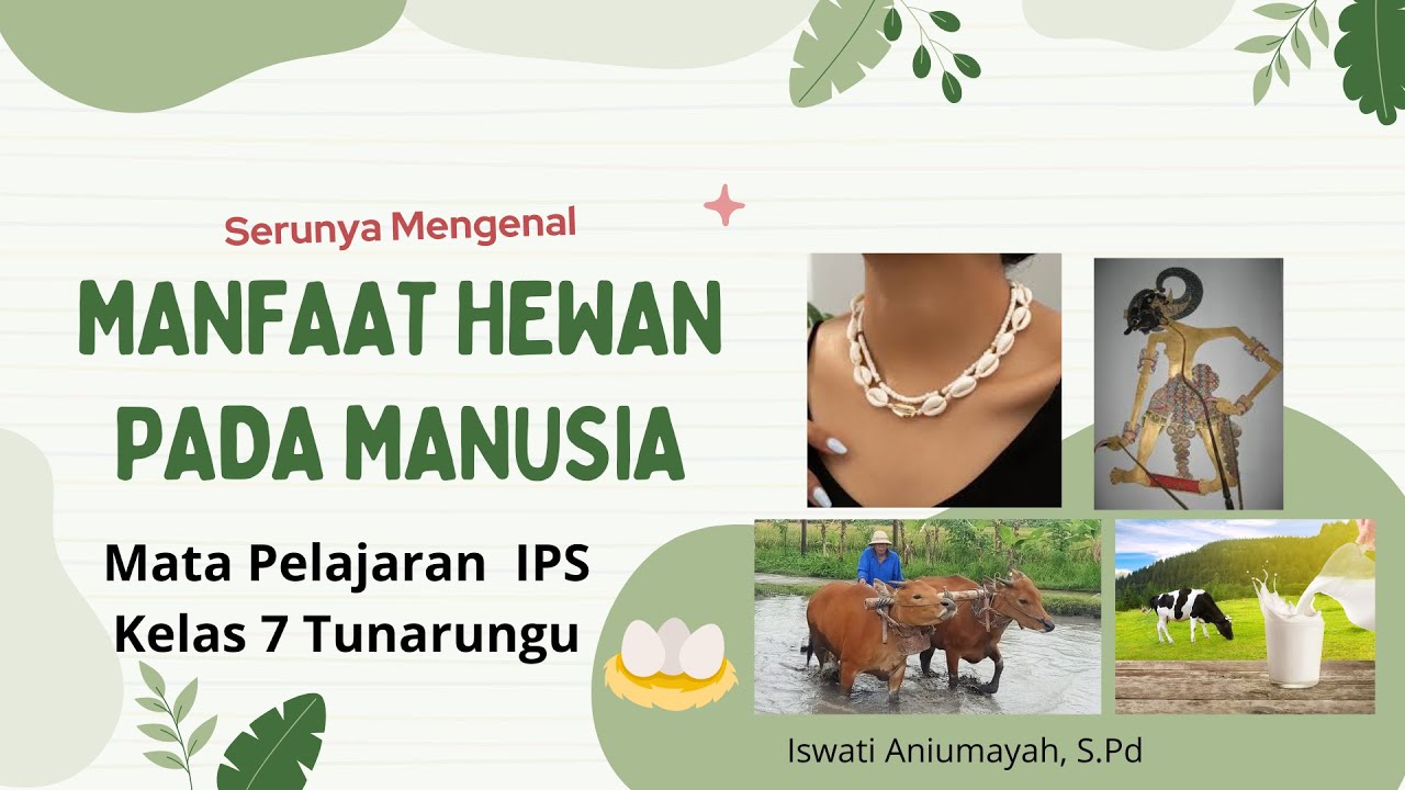 Manfaat Hewan Pada Manusia