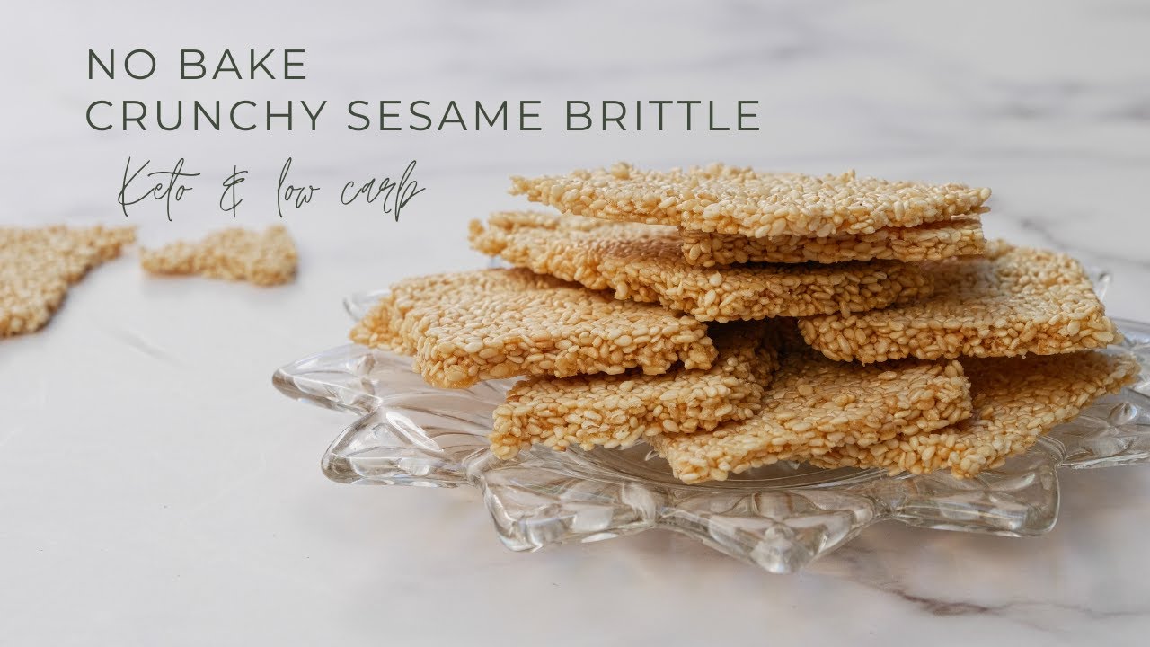 Sugar Free Super Crunchy Sesame Brittle \ Sesame Bars Recipe| Keto & Low Carb